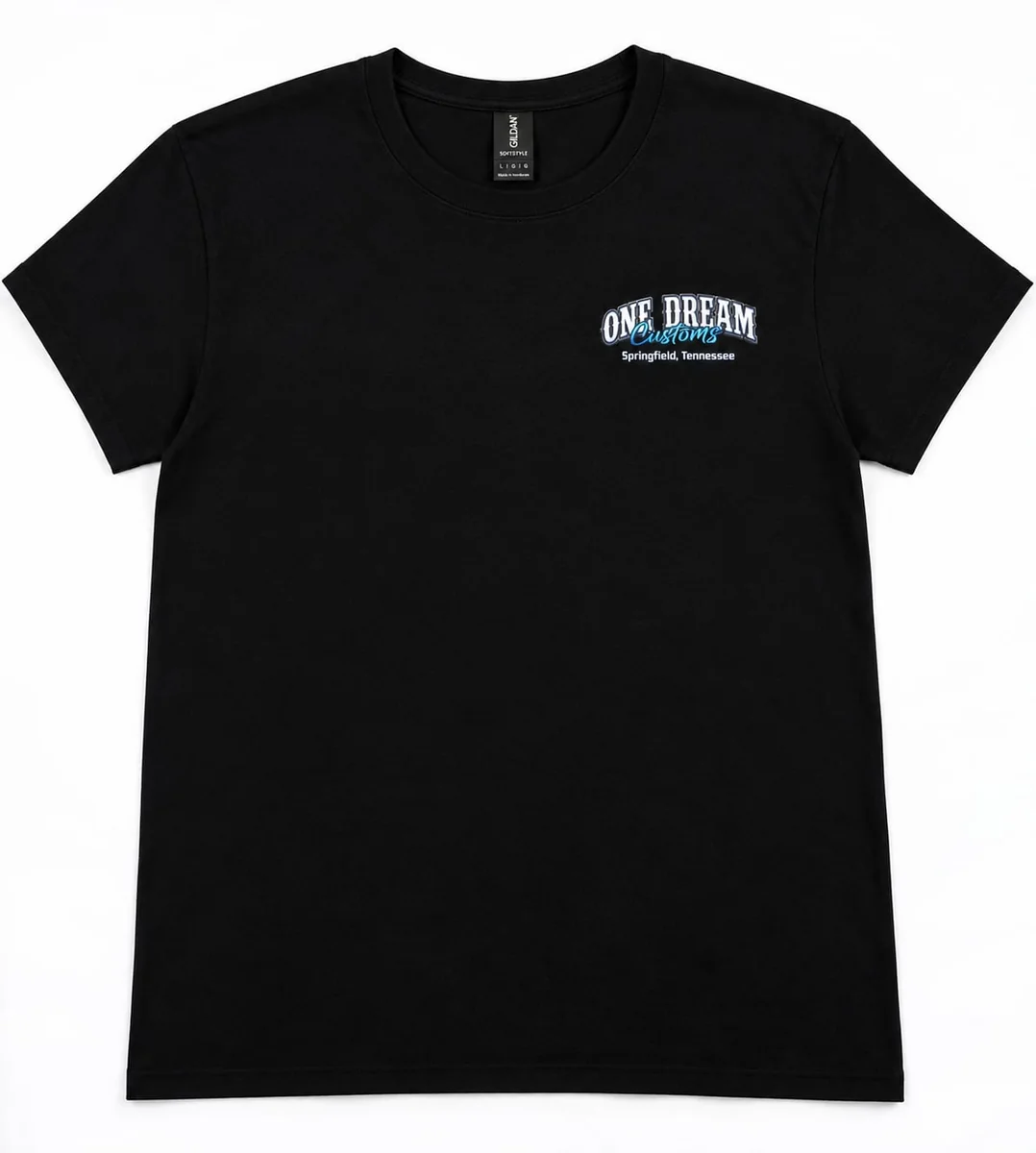 Black One Dream Customs logo T-shirt