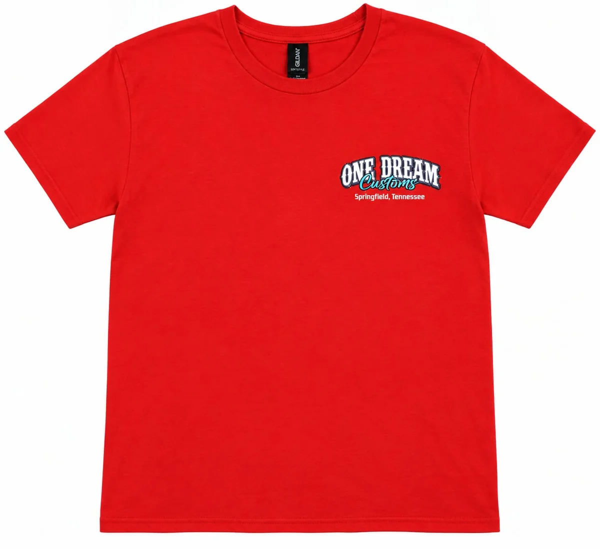 Red One Dream Customs logo T-shirt